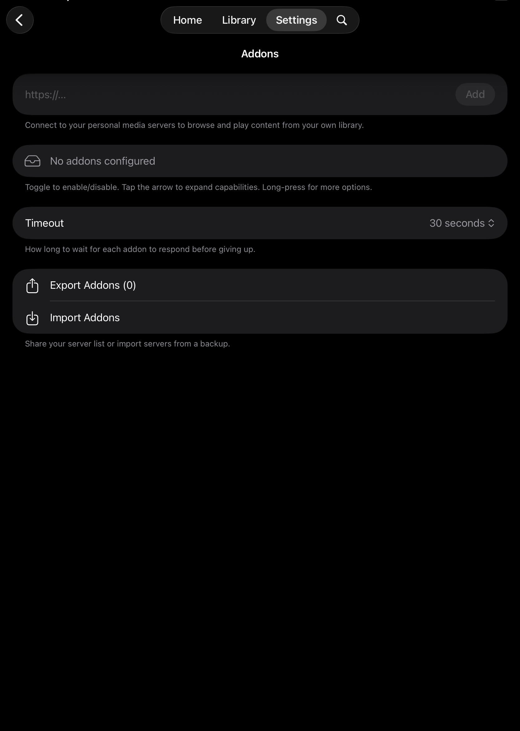 Écran Addons vide dans Fusion